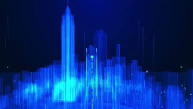 蓝色科技全息智慧城市平台展示宣传AE模板视频的预览图